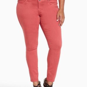 Torrid Jeggings in Mineral Red Wash